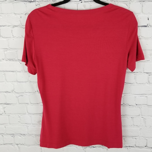 Modal-cashmere blend sequin stripe stretch tee - Picture 3 of 5